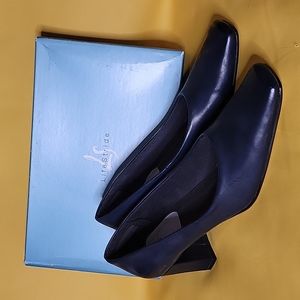 Navy Chris Mink Life Stride Heels